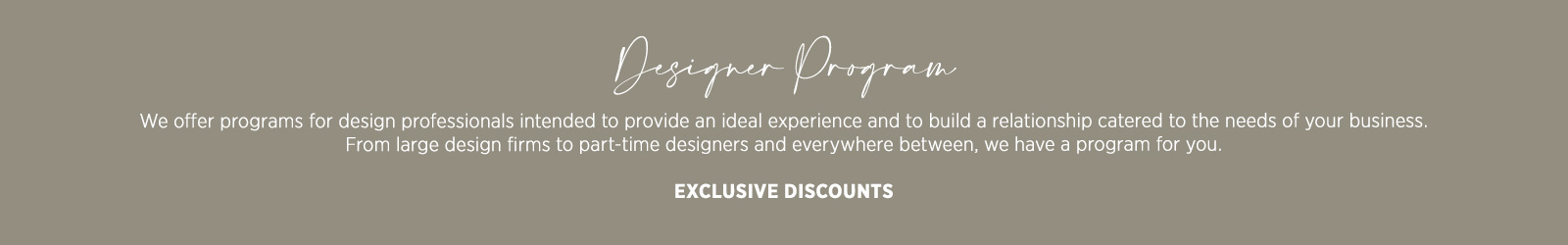 Designer Program - Contact Us