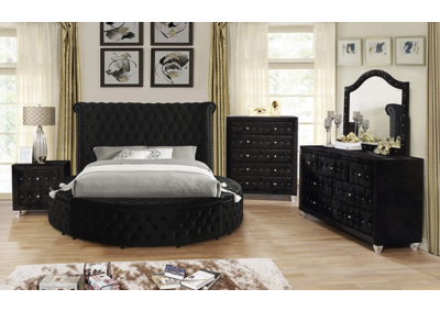 Image for 4 pcs bedroom set FOA CM7177Bk Queen $$3,240 King $3,440