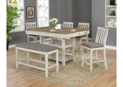 Image for 6 pcs dining table bench included 2715 Crown $1,310 Box of chairs (2) $272 Bench $178
