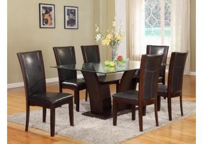 7pcs dining table 1210 Crownmark