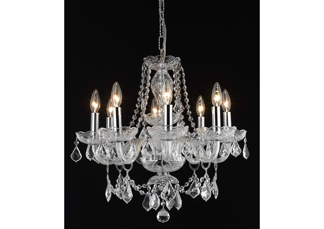 Princeton Collection Chandelier Chrome Finish 8Lt,Elegant Lighting