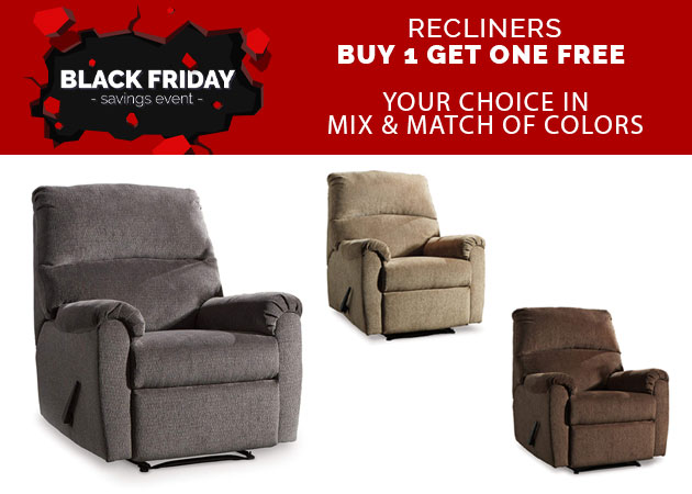 Black Friday Savings Event - BOGO Recliners - Visit Us Today!