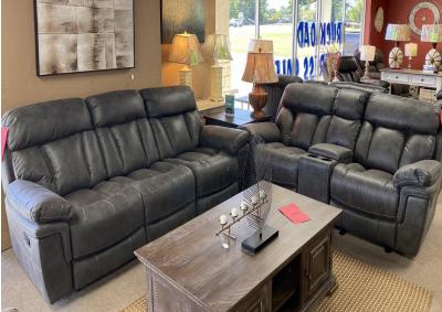 Image for Cheers 9597 Reclining Sofa & Rocking Reclining Love Seat 25655 Gray