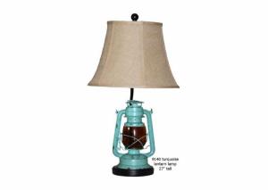 Image for 27" Turquoise Lantern Lamp (In Store only)