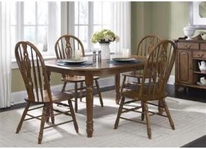 Image for 18 Old World Dining Oval Leg Table w/4 chairs