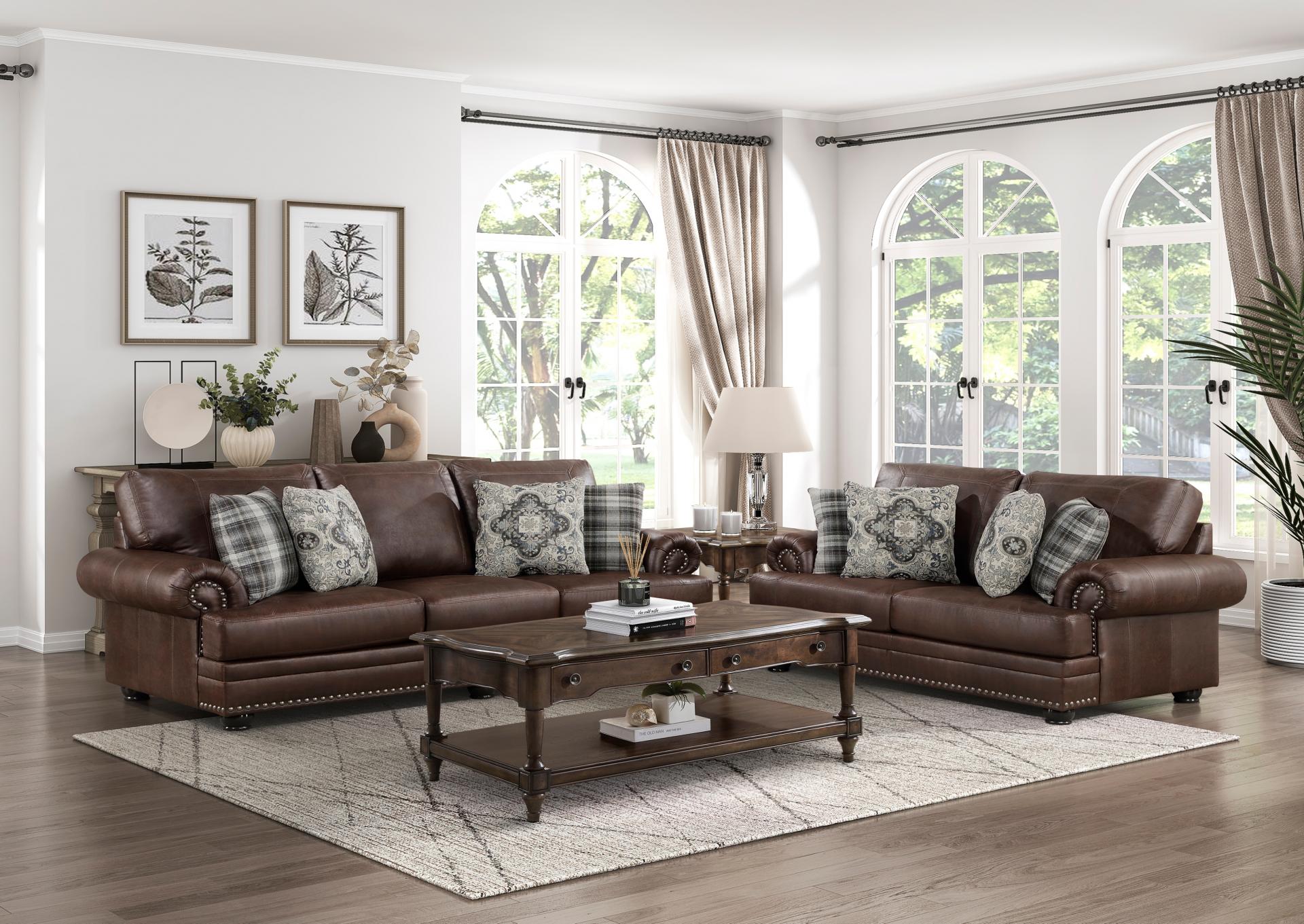 Franklin Dark Brown Sofa,Homelegance