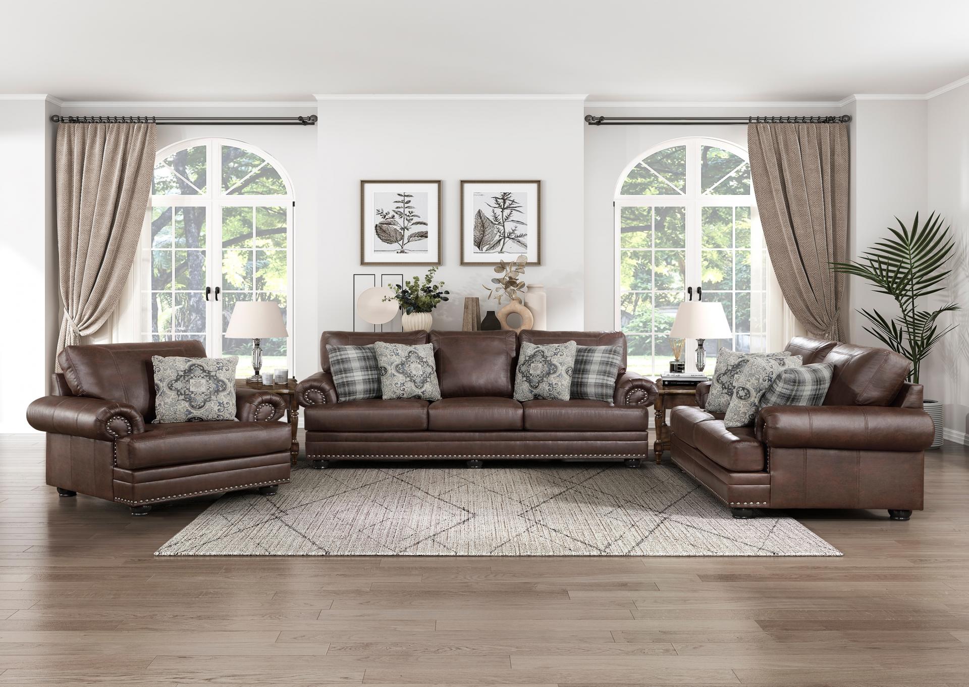 Franklin Dark Brown Sofa,Homelegance