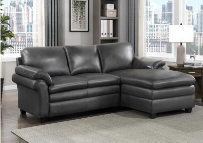 Image for Exton 2-Piece Leather Sectional with Right Chaise