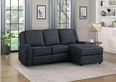 Image for Monterey Ebony Reclining Sectional with Right Chaise
