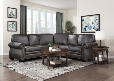 Image for Wareham Top Grain Genuine Leather Sectional