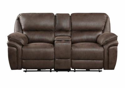 Image for Proctor Double Reclining Loveseat with Console in Brown