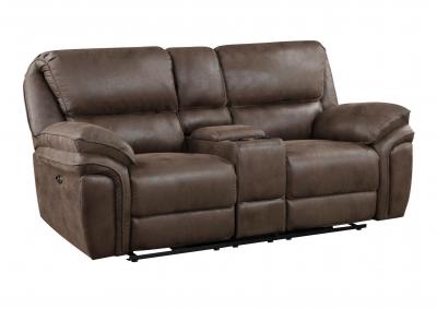 Image for Proctor Power Double Reclining Loveseat with Console in Brown