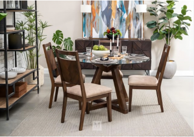 Image for Chimere 5Pc Wood and Glass Dining Set