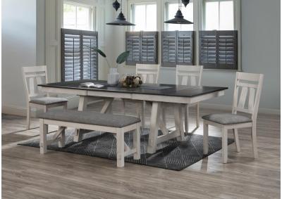 Image for Maribelle Chalk Gray Table & 4 Chairs