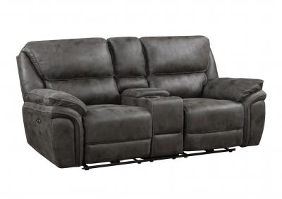 Image for Proctor Power Double Reclining Loveseat with Console in Gray