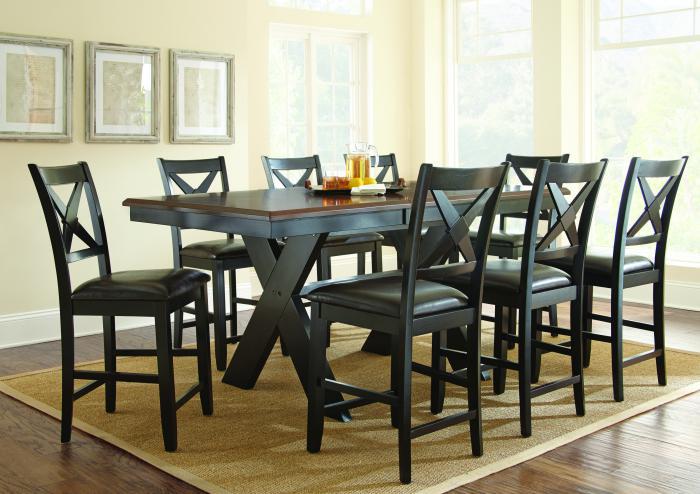 VIOLANTE 7PC COUNTERHEIGHT TABLE and 6 STOOLS,FREIGHT SPECIALS