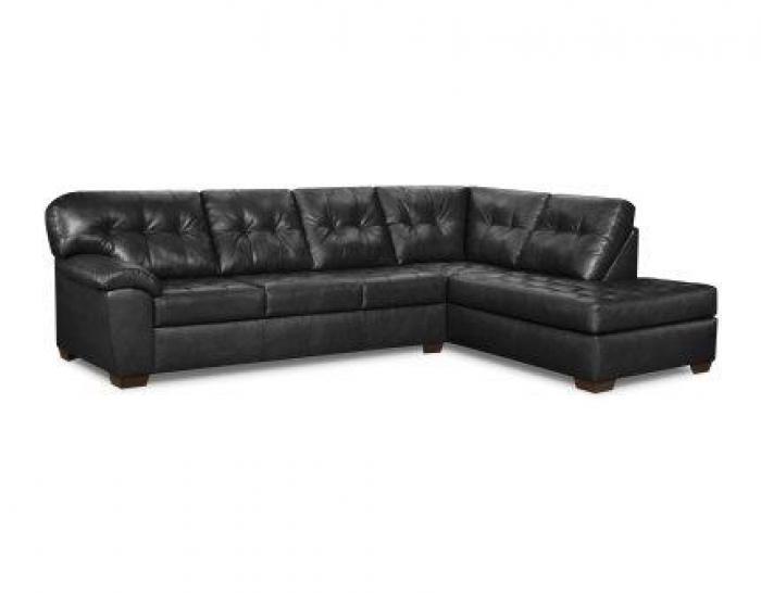 Showtime Onyx Chaise Sectional, Simmons Bonded Leather Sectional Sofa