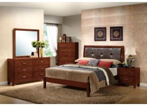 Image for Dark Walnut Dresser, Mirror and Twin Bed