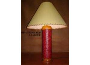 Image for Million Dollar Rustic Red Leather Table Lamp