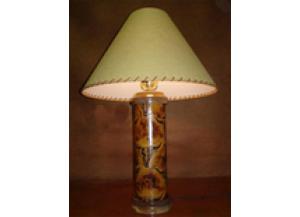 Image for Million Dollar Rustic Longhorn Leather Table Lamp