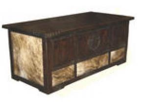 Image for Million Dollar Rustic Dark Cowhide Desk w/Star and Rope