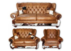 Image for Million Dollar Rustic Chestnut Wingback Sofa, Loveseat, and Chair