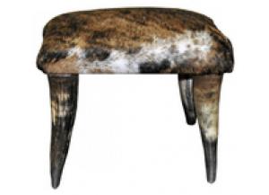 Image for Million Dollar Rustic Cowhide Horns Foot Stool