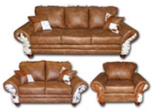 Image for Million Dollar Rustic Chestnut Sofa, Loveseat, and Chair