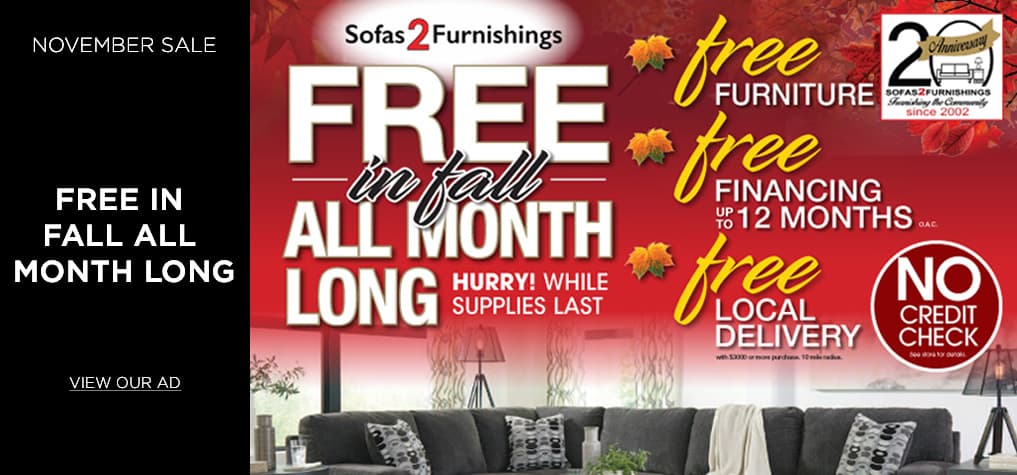 Free in Fall All Month Long - View Our Ad