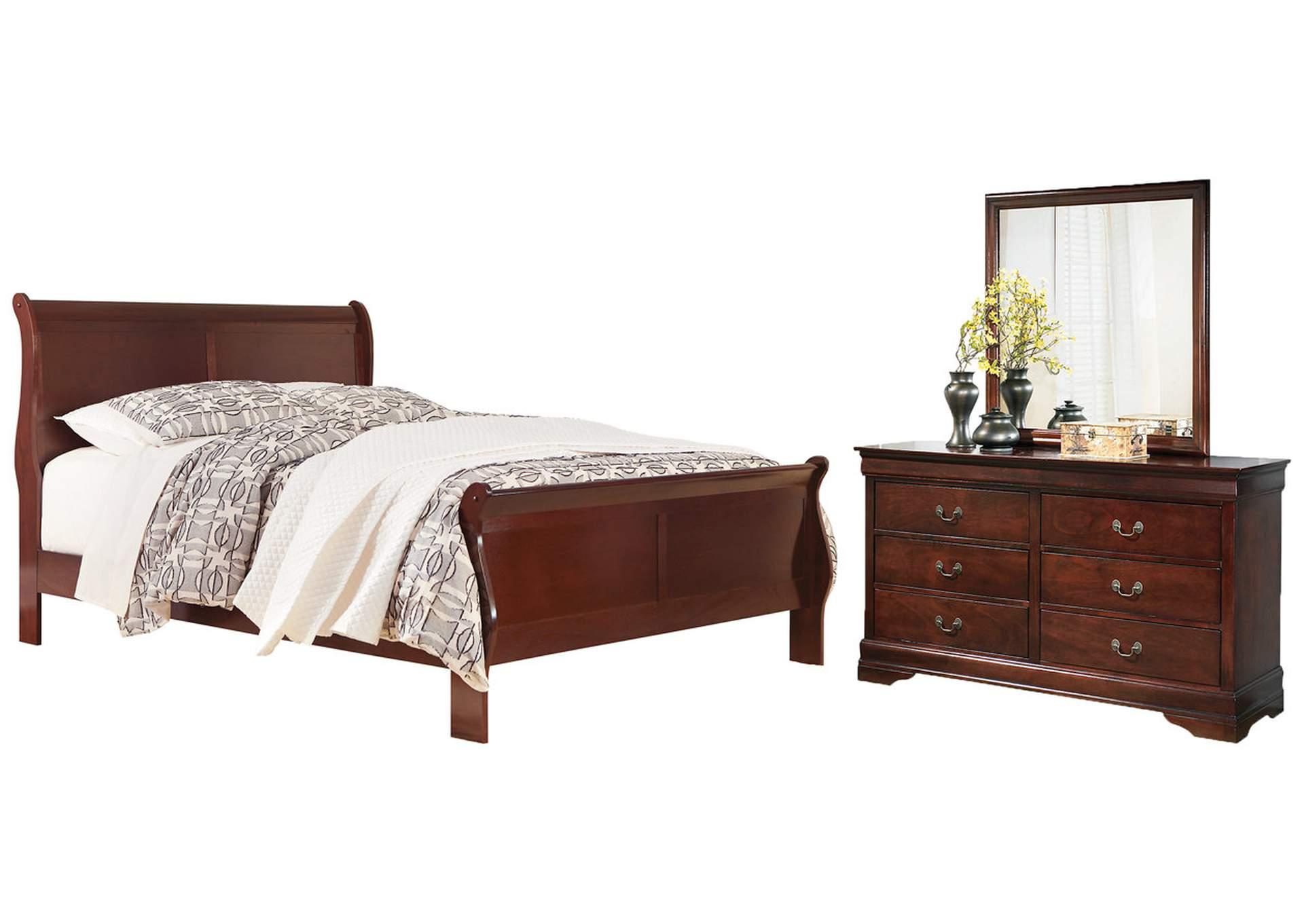 Alisdair Queen Sleigh Bed with Mirrored Dresser,Back to School Savings