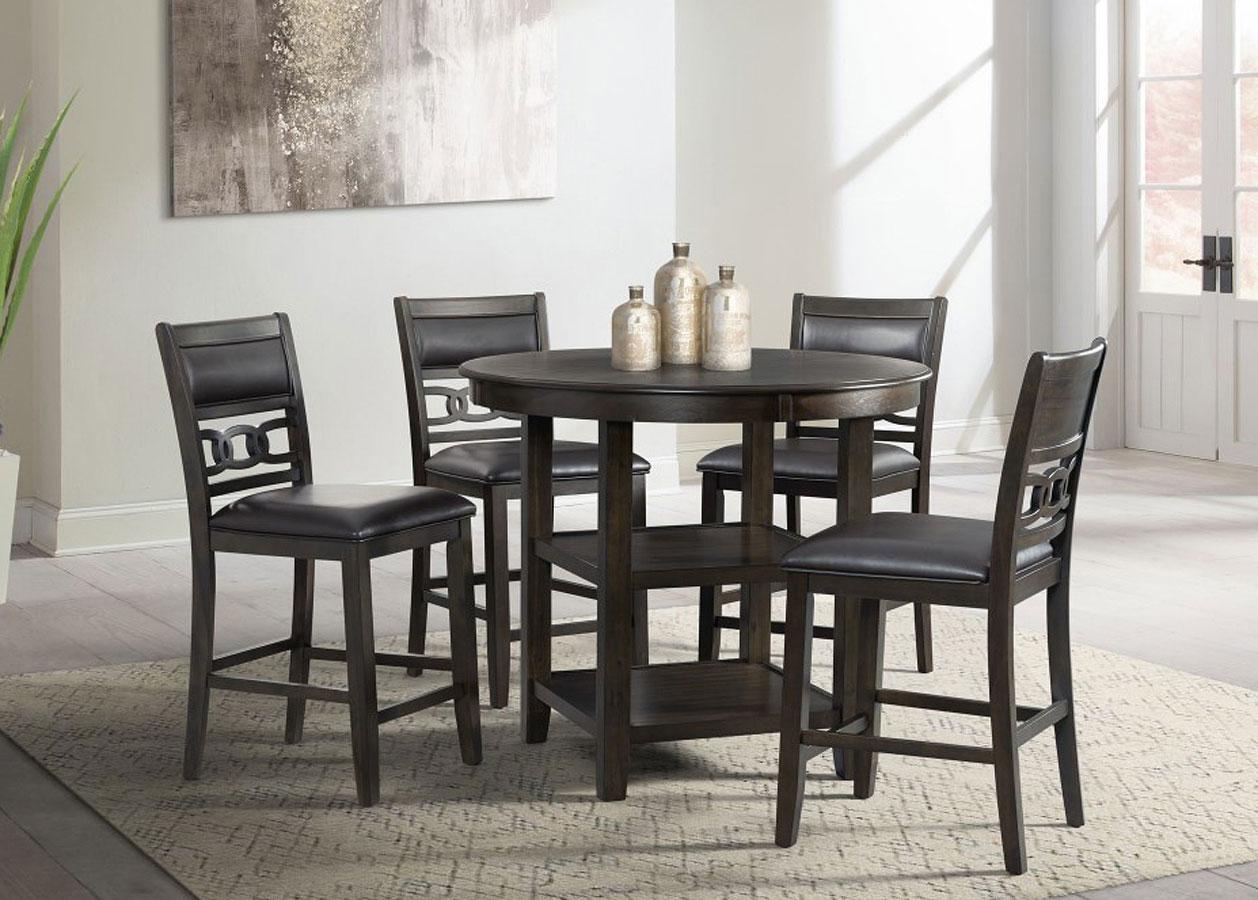 AMHERST COUNTER HEIGHT 5PC DINETTE SET (BROWN),Elements International