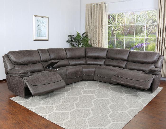 Plaza Power Reclining Sectional with usb ,Steve Silver Company