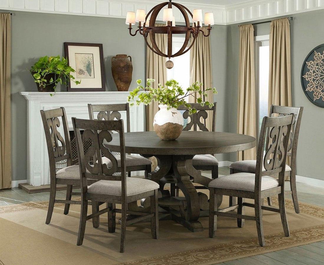 ROUND DINETTE WITH SIX CHAIRS,Elements International