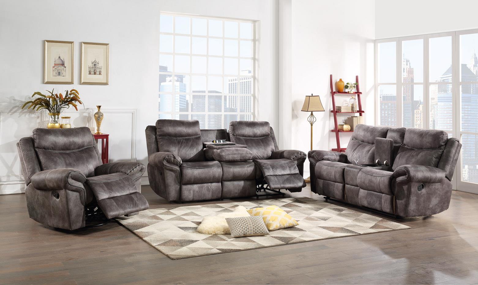 Nashville Reclining Sofa (Grey),Steve Silver Company