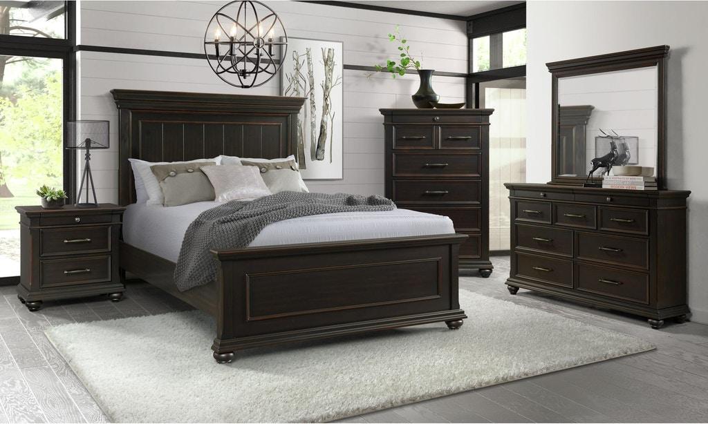 Slater Queen Storage Bed, Dresser, Mirror, and Nighstand,Elements International