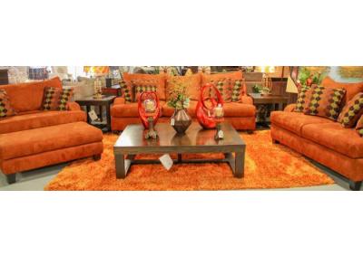 Image for 4PC COPPER SOFA, LOVE, CHAIR AND OTTOMAN