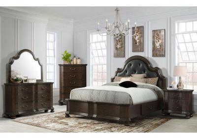 Image for Avery King Storage Bed, Dresser, Mirror and Nightstand