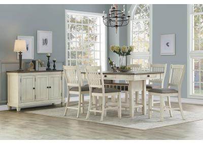 Image for Two Tone White/Gray 7pc Dinette