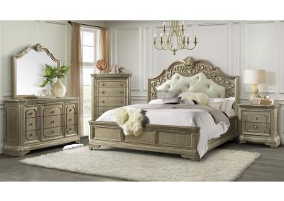 Image for Vincenza King bed, Dresser, Mirror, and Nightstand 