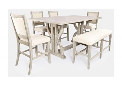 Image for Fairview Counter Height Table, 4 chairs and bench