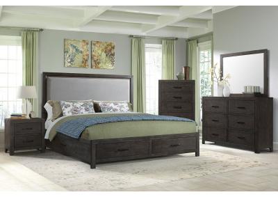 Image for King Shelby Storage Bed, Dresser, Mirror and Nstand