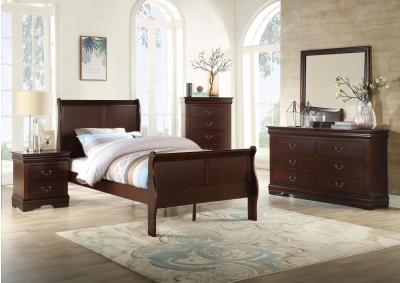 Image for Louis Philippe 4Pc Twin Bedroom Set Cherry Finish