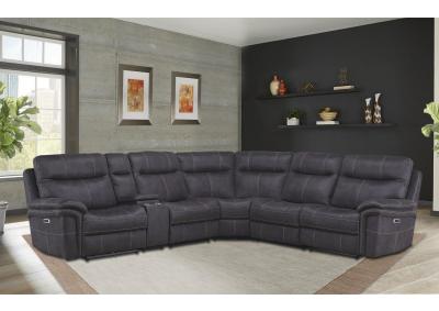 Image for Masked Charcoal Power Reclining Sectional w/ Power Headrest