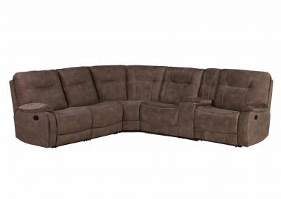 Image for Cook Shadow Brown Reclining Sectional