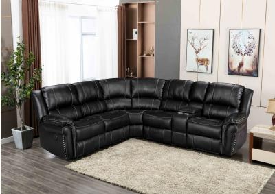 Image for Bryant Black 6PC Power Reclining Sectional w/ Cupholders & USB