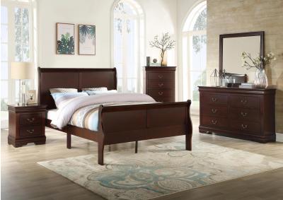 Image for Louis Philippe 4Pc Full Bedroom Set Cherry Finish