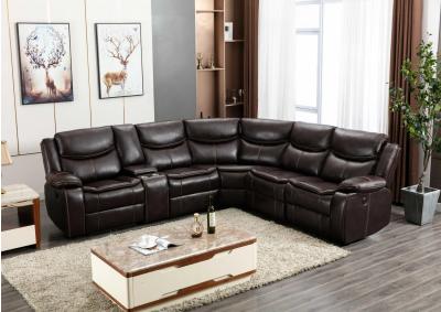 Image for Roman Brown 6PC Power Reclining Sectional w/ Cupholders & USB