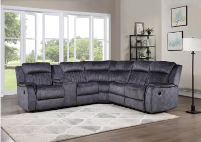Image for Reverse Gray 6PC Power Reclining Sectional w/ Cupholders