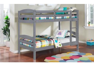Image for Juno Twin/Twin Bunkbed Gray Finish