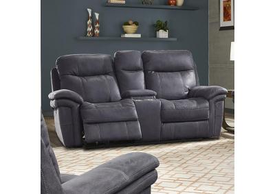 Image for Masked Charcoal Power Reclining Loveseat w/ Power Headrest